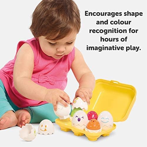 Toomies Hide and Squeak Eggs - Sensory Shape & Colour Sorting Toy for Toddlers 6-36 Months