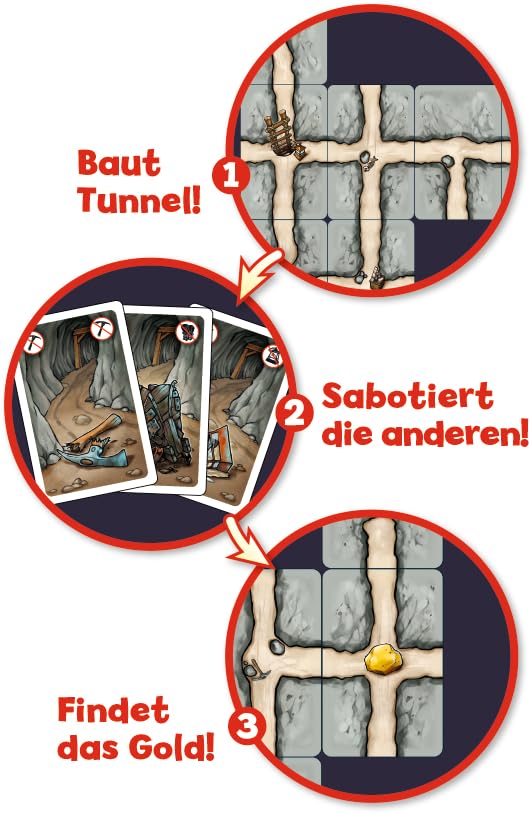 AMIGO Saboteur Game - Card Game for 3-10 Players | ~30 Min Duration | Cardboard Paper 4
