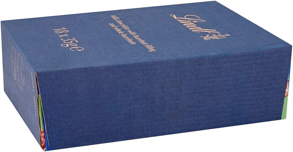 Lindt - Nocciolatte Milchschokolade und Haselnussriegel, 35 g, 18er-Packung