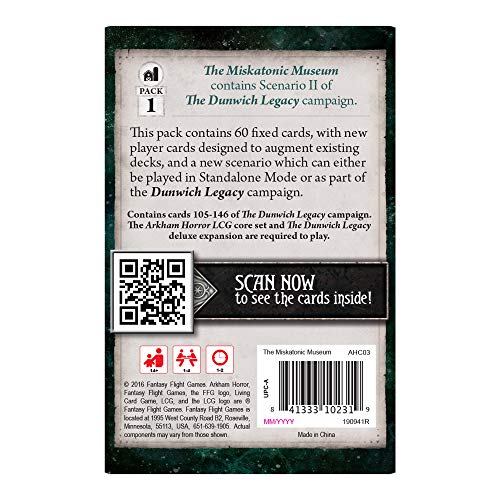Fantasy Flight Games Arkham Horror: The Card Game The Miskatonic Museum Mythos Pack Expansion 7