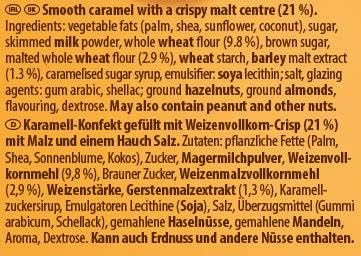 Werther's Original Caramel Blissful Bites, Crunchy Malt & Creamy Caramel Treats, Vegetarian, 140g