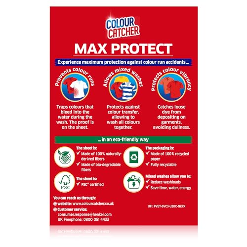 Dylon Colour Catcher Max Protect Laundry Sheets - Prevents Colour Run & Mixed Wash Protection 9