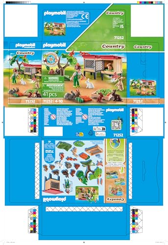 Playmobil 71252 Rabbit Hutch Playset - Sustainable Farm Animals for Kids 4+ 9