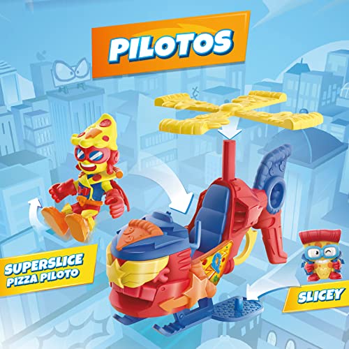 SUPERTHINGS - Pizzacopter Helicopter with Pizza Disc Launcher & Exclusive Figures 10