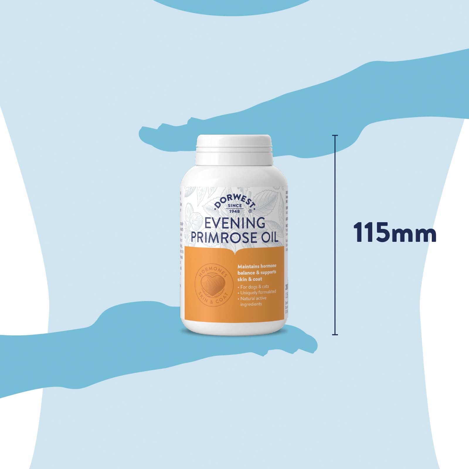 DORWEST HERBS Evening Primrose Oil Capsules - Skin & Coat Health | 200 Capsules