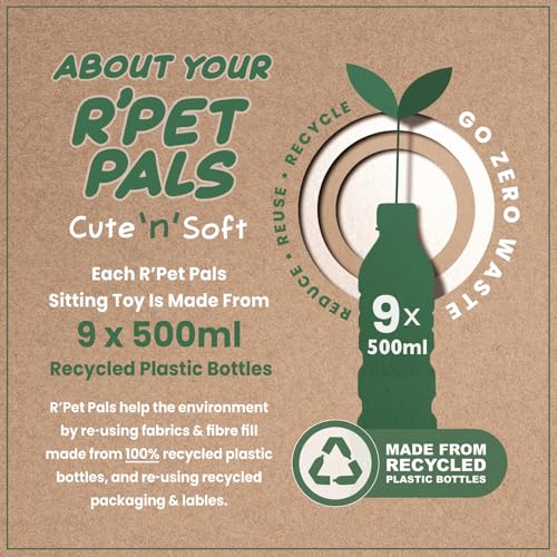 Lesser & Pavey Rpet Pals Dino Dinosaur Teddy Bear - Eco-Friendly Stuffed Animal for Kids 7