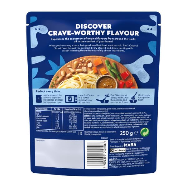 Ben's Original - Street Food Scharfe Nudeln nach indonesischer Art, Fertiggericht (6 x 250 g) 7