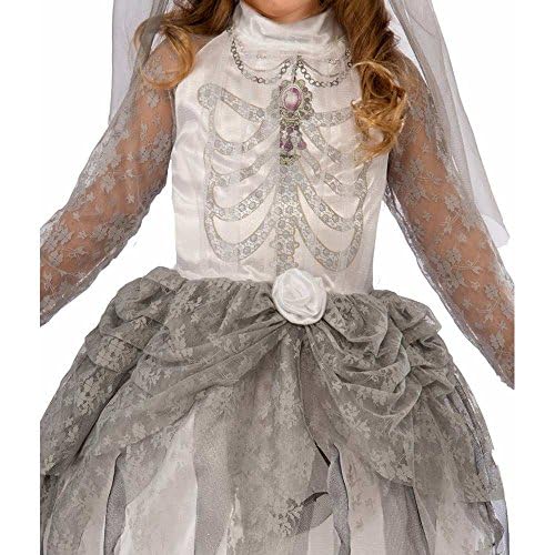 Forum Skeleton Bride Costume - Large Kids 5