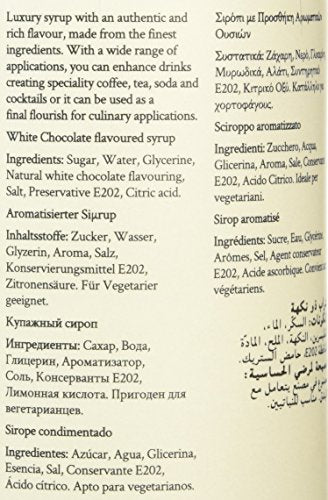 Simply White Chocolate Syrup 1 Litre - Natural Vegetarian Beverage Syrup 5