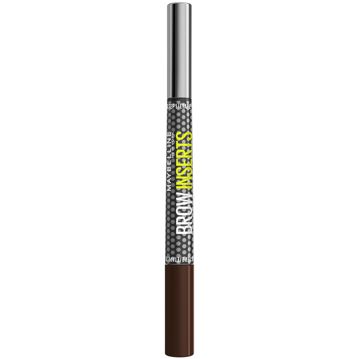 Maybelline Brow Inserts 2-in-1 Pen Fiber Gel - Deep Brown 5 | Long Lasting | Natural Finish