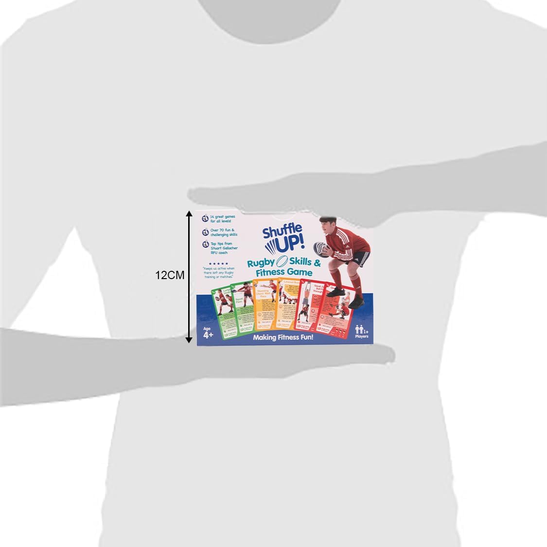 Shuffle Up Rugby Games - 70+ Fun & Active Fitness Workout Card Game for Kids and Family