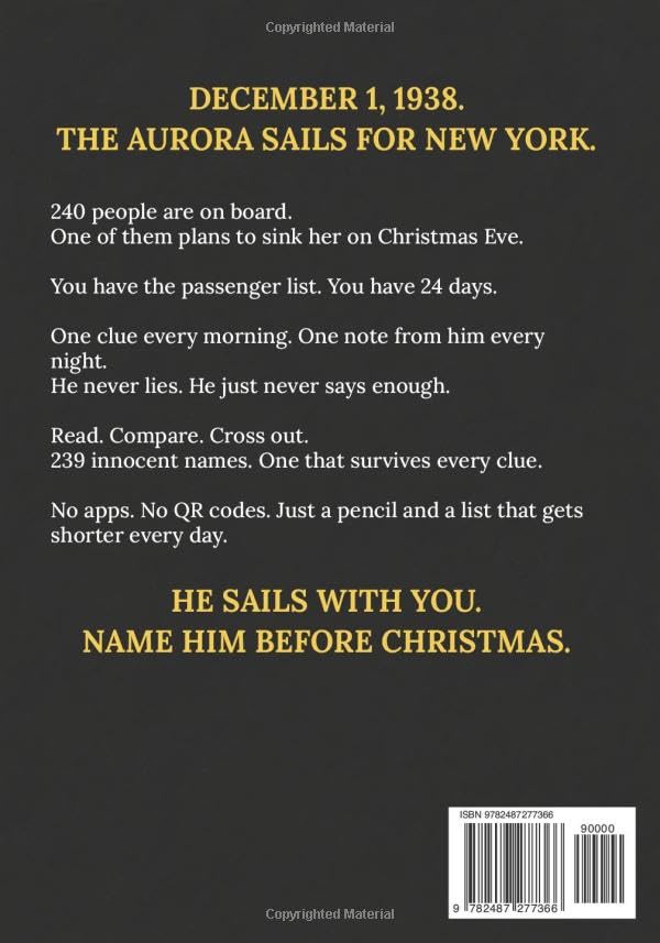 SOLV One Clue a Day Advent Calendar - Murder Mystery Puzzle Book for Adults, 24 Puzzles, Paperback