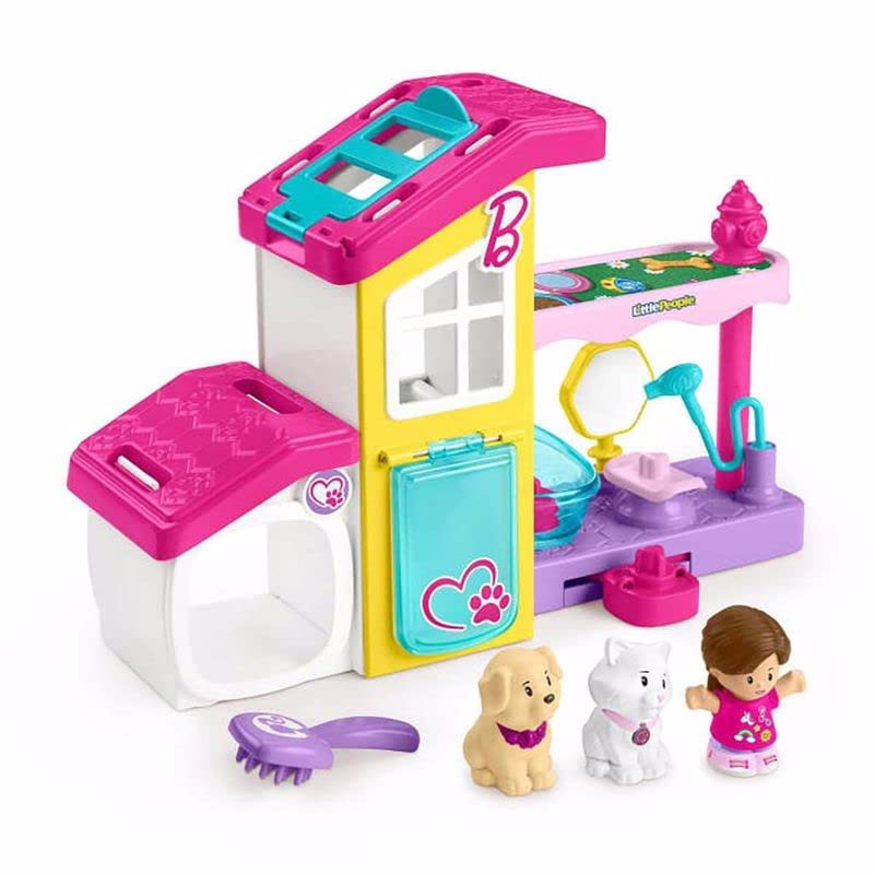 Little People Barbie Playset for Toddlers - 2-Floor Pet Spa with Music & Sounds 4