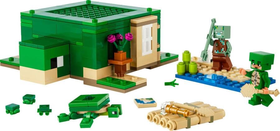 LEGO Minecraft The Turtle Beach House - Building Set with Turtle Warrior, Drowned & Turtles for Kids 8+ 4