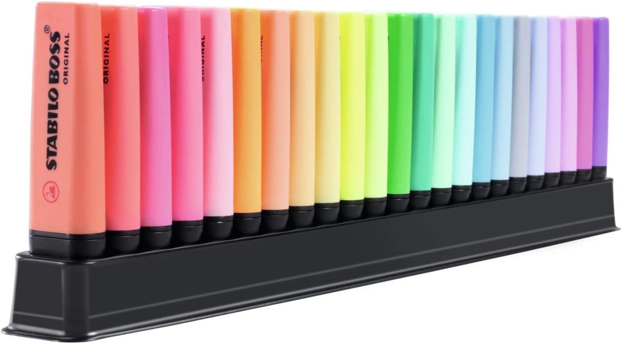 Highlighter - STABILO BOSS ORIGINAL ARTY - Deskset of 23 - Assorted Colours