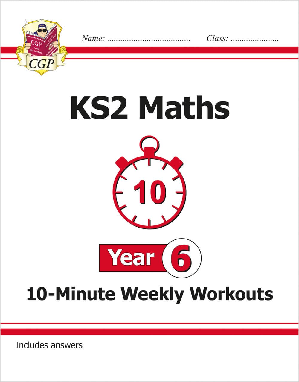 CGP KS2 Maths 10-Minute Weekly Workouts - Year 6 Study Aid | Paperback | English