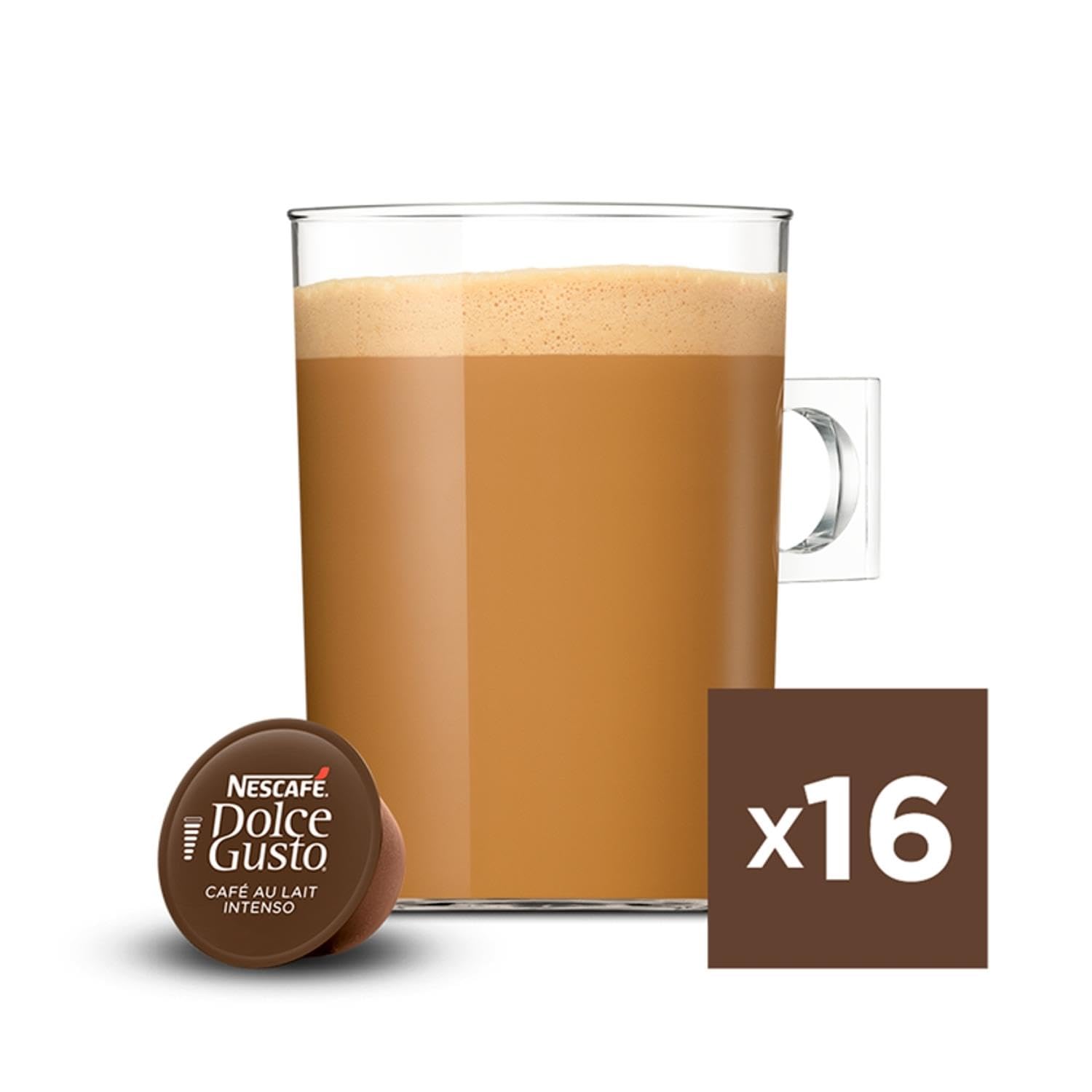 NESCAFÉ Dolce Gusto Café Au Lait Intenso Kaffeepads, 16 Kapseln (48 Portionen) 14