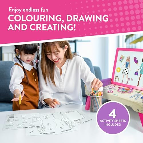 Barbie 2-in-1 Writing Board - Magnetic Whiteboard & Lap Tray for Kids 3+ 13