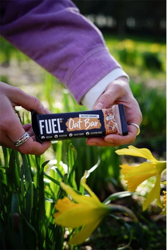 FUEL10K Salted Caramel Oat Bars, High Protein & Fibre, Vegan, 45g (Pack of 16) 3