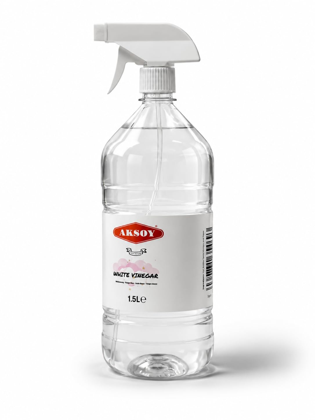 AKSOY Distilled White Spirit Vinegar Spray - Powerful Multi-Purpose Cleaner | 1.5L 4