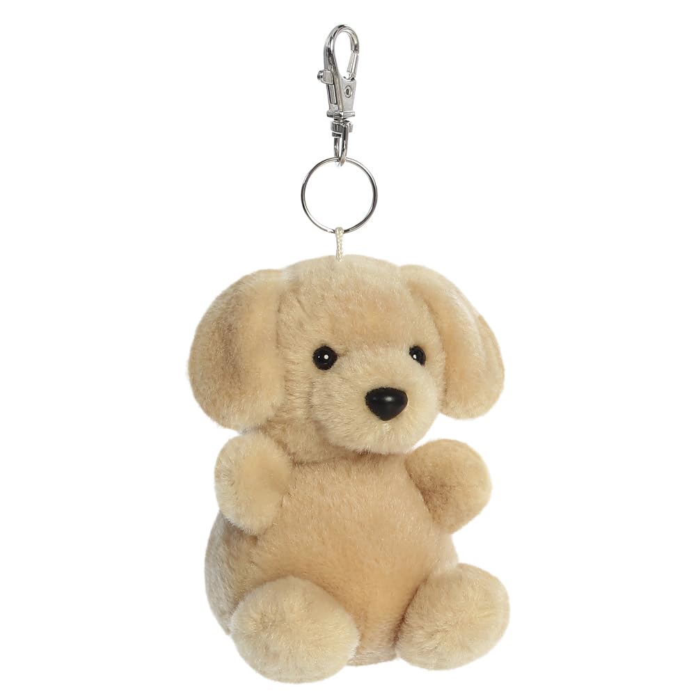 AURORA Palm Pals Sunny Labrador Dog Clip-On - 10cm Soft Toy | Beige | Includes Keyring