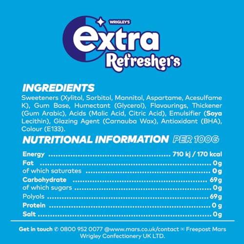 Extra - Refreshers Sugar Free Chewing Gum, Strawberry Lemon Flavour, 16 Packs (112 Pieces) 8
