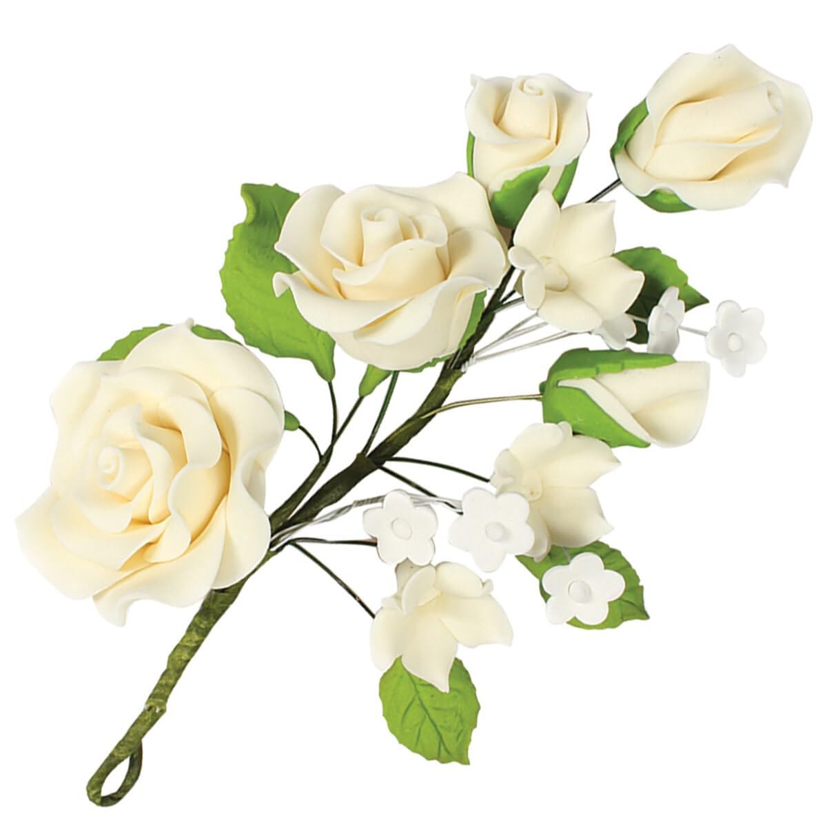 Culpitt Ivory Rose Flower Spray Cake Topper - 145mm 1