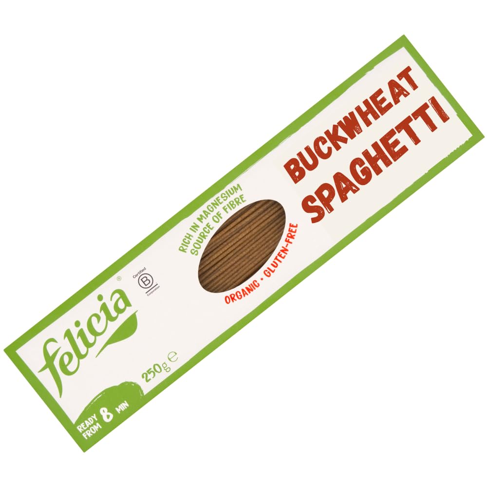 Felicia Organic Buckwheat Spaghetti – Gluten Free 100% Whole Buckwheat Flour (250 g)