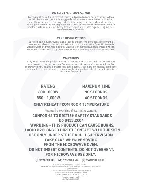 Warmies - Fox Fully Heatable Plush Toy Scented with French Lavender (CP-FOX-3-22) 6