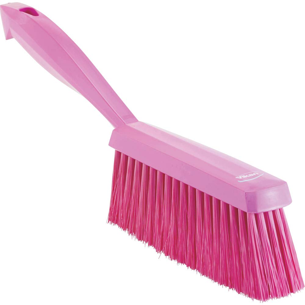 Vikan Pink Dustpan & Brush Set - Soft Bristle, Ergonomic Handle | Polypropylene, Polyester
