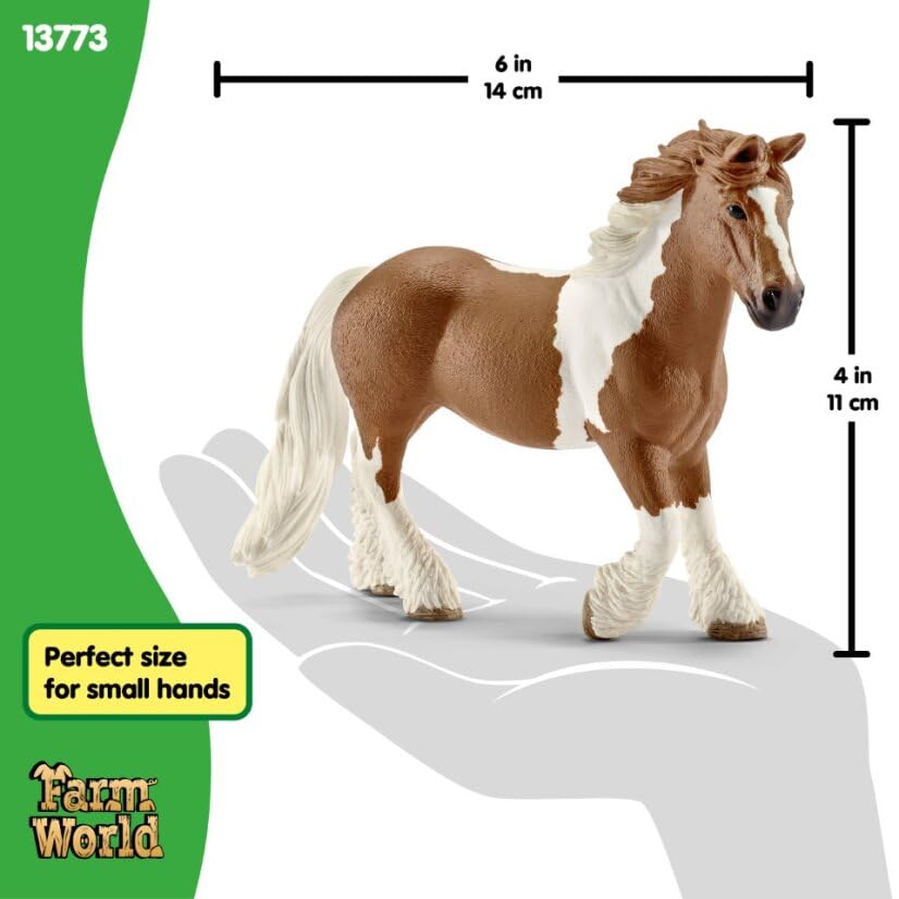 SCHLEICH Tinker Mare Farm World Figurine - Individually Hand-Painted Animal Toy for Kids