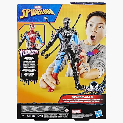 Marvel Spider-Man Liquid Shifter Action Figure - Venomized Transformation, 11-Inch Titan Hero Series Toy for Ages 4+ 14