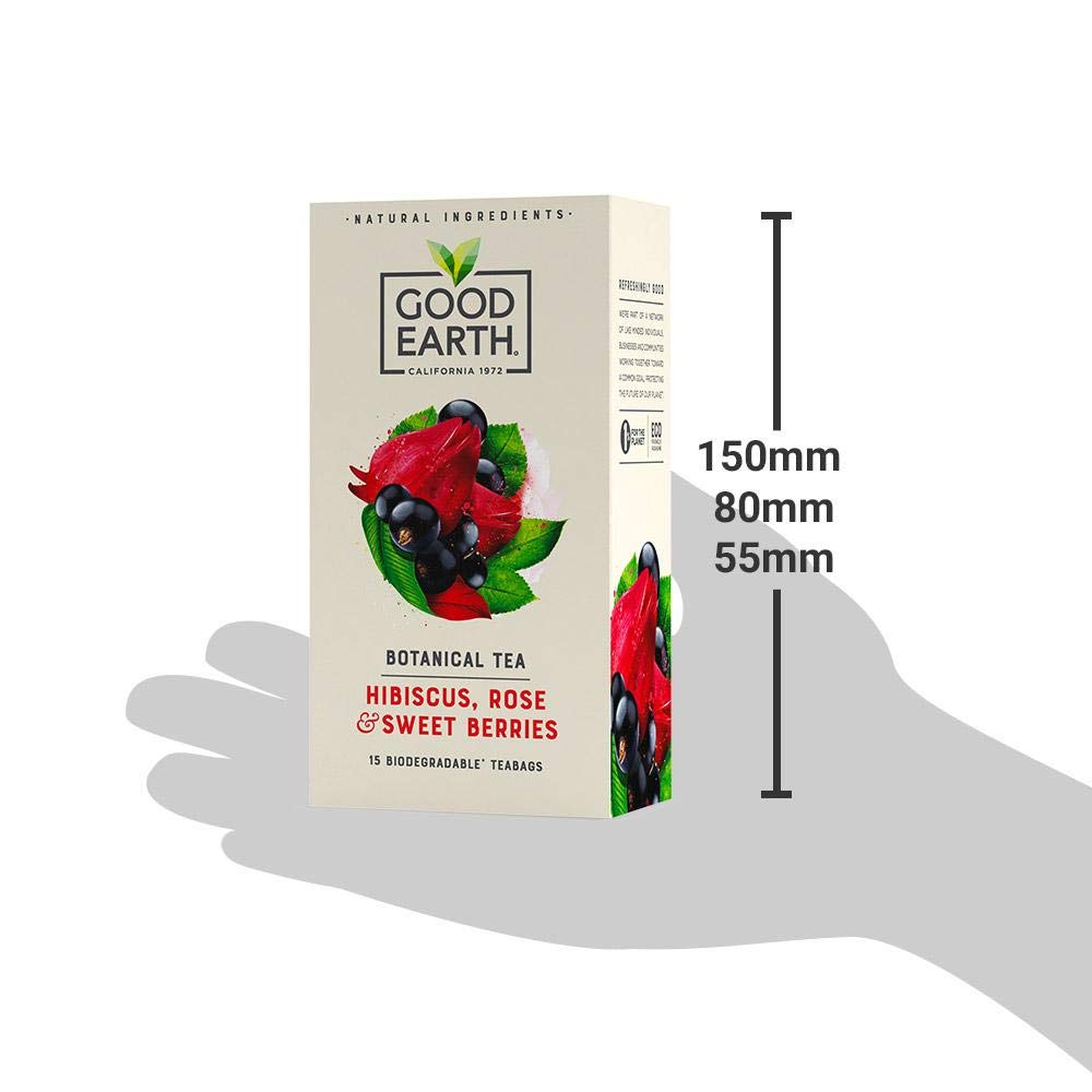 Good Earth Tea Co. Hibiscus, Sweet Berries & Rose Tea - 5 x 15 Teabags