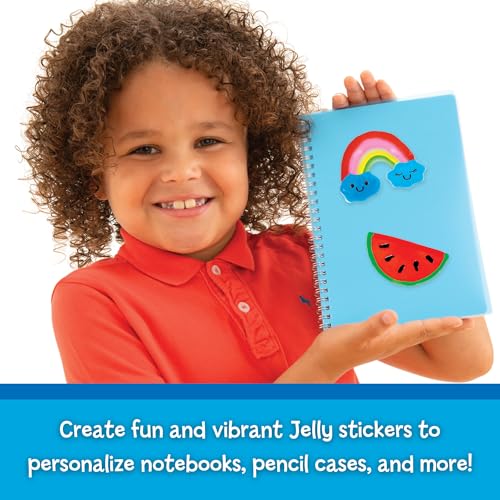 Galt Jelly Stickers Craft Kit - Kids Make Their Own Colourful Stickers with Googly Eyes 8