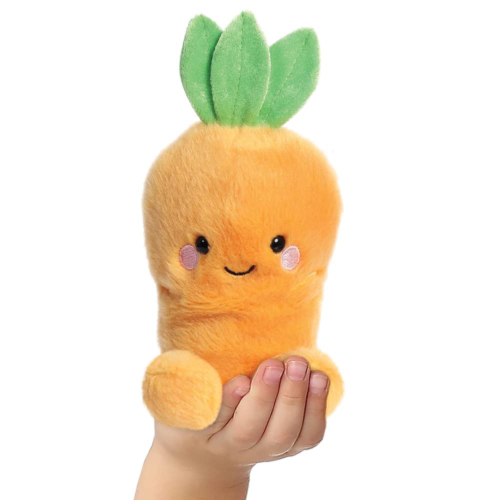AURORA Palm Pals Cheerful Carrot Stuffed Animal | 5 Inch | Eco-Friendly | Orange