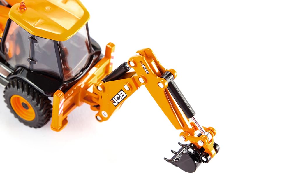 SIKU JCB 4CX Backhoe Loader 3558 | 1:50 Scale Metal/Plastic Construction Vehicle | Yellow 3