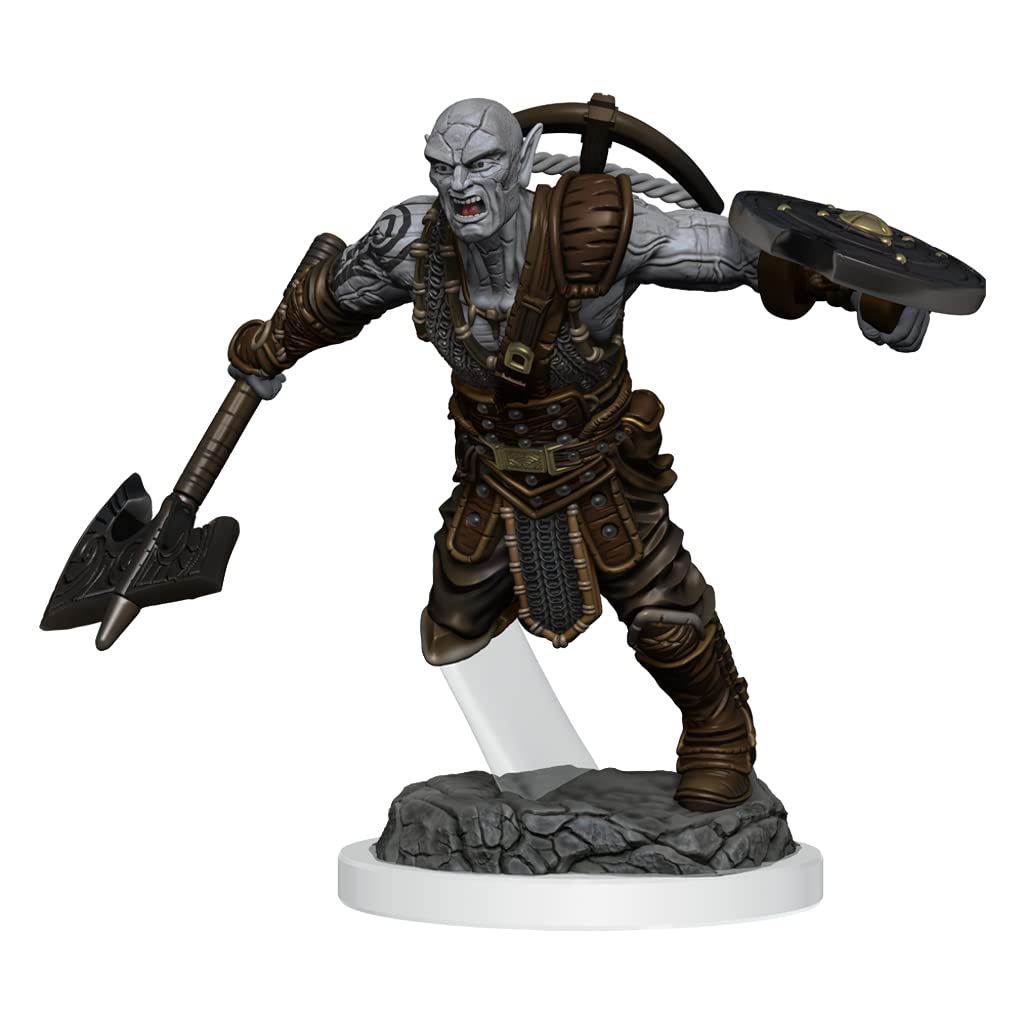 WizKids D&amp;D Nolzur's Marvelous Earth Genasi Fighter, unbemalte Miniatur