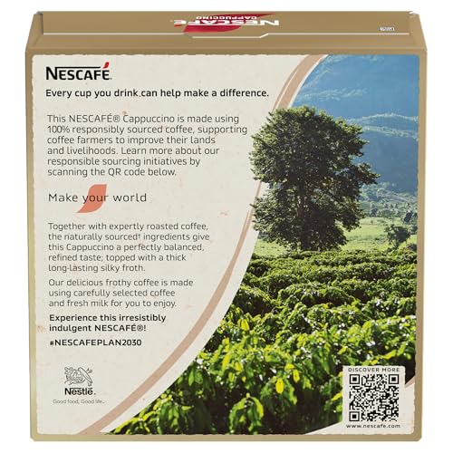 NESCAFÉ Gold Cappuccino Instant Coffee 12 x 15.5g Sachets - 100% Responsibly Sourced Coffee 3