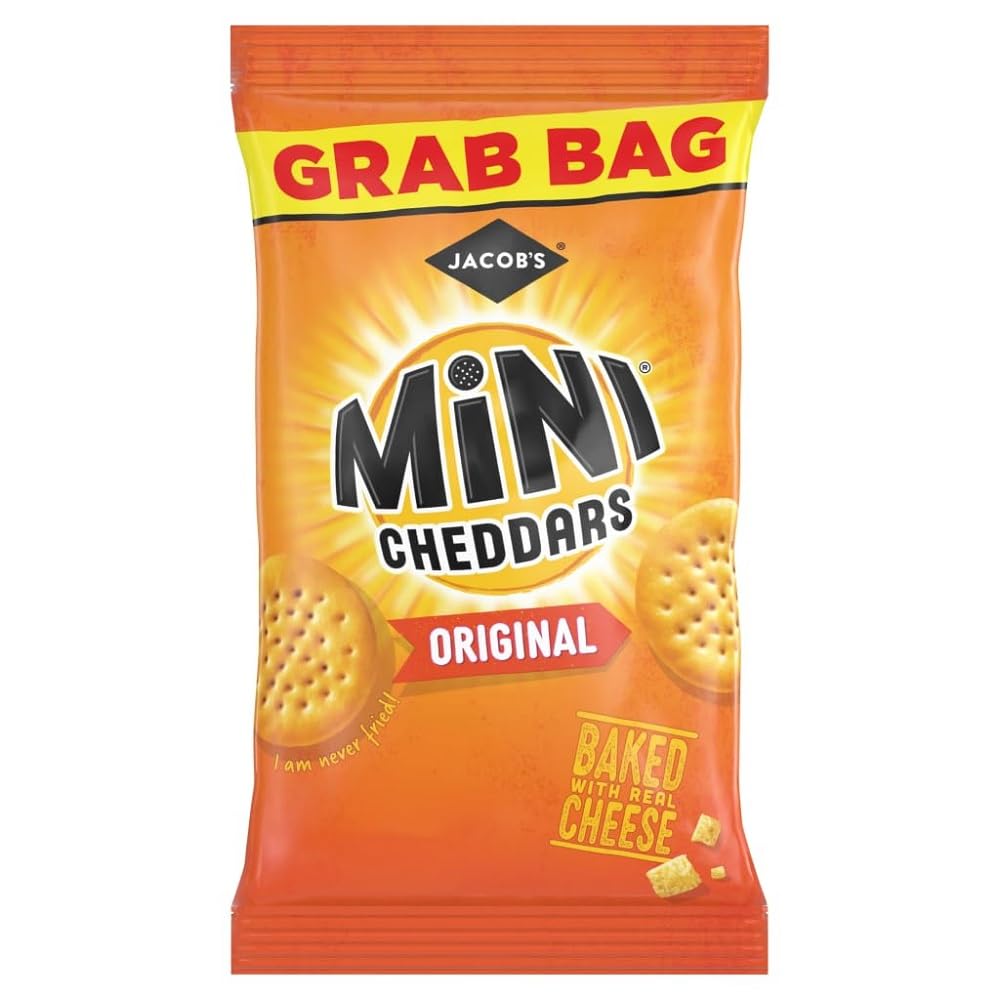 JACOB'S Mini Cheddars Original Snacks Grab Bag, 45g Pack of 1