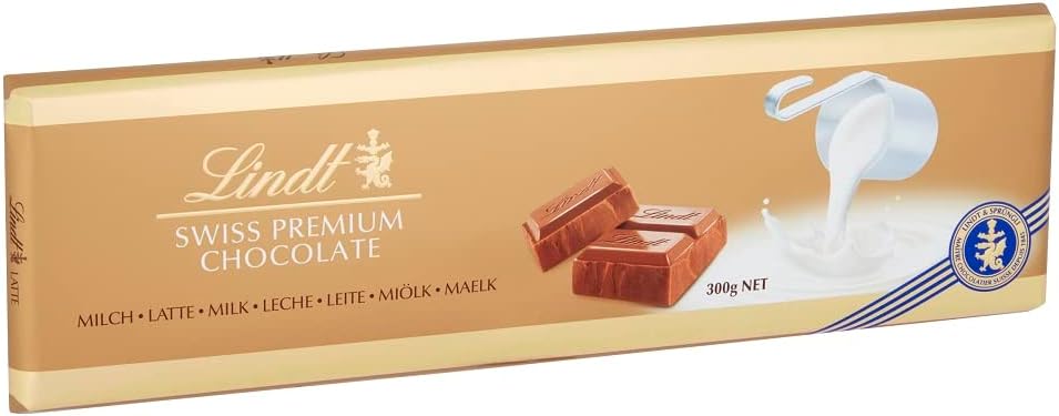 Lindt Swiss Milk Chocolate Gold Bar 300g 10