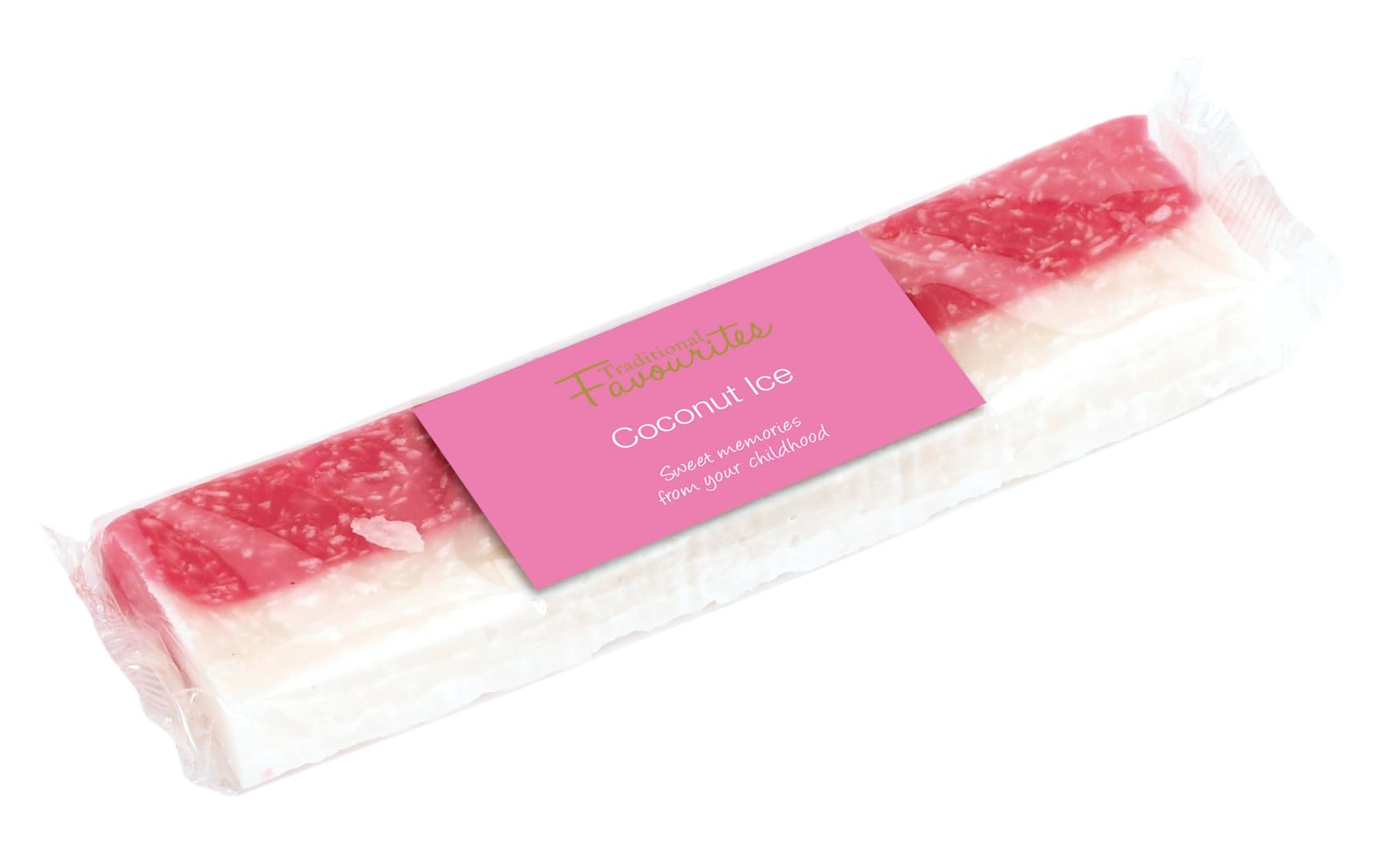 Bon Bon's Gourmet Traditional Favourites Coconut Ice Bar - Sweet Strawberry & Coconut Flavour | 100g