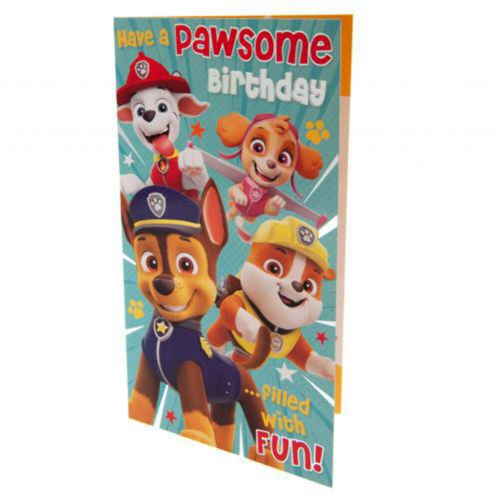 Paw Patrol Birthday Greeting Card - Awesome Day Design | FSC Certified Paper | 120x230mm 1