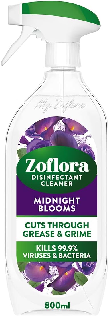 Zoflora Midnight Blooms Multipurpose Disinfectant Cleaner, 800ml