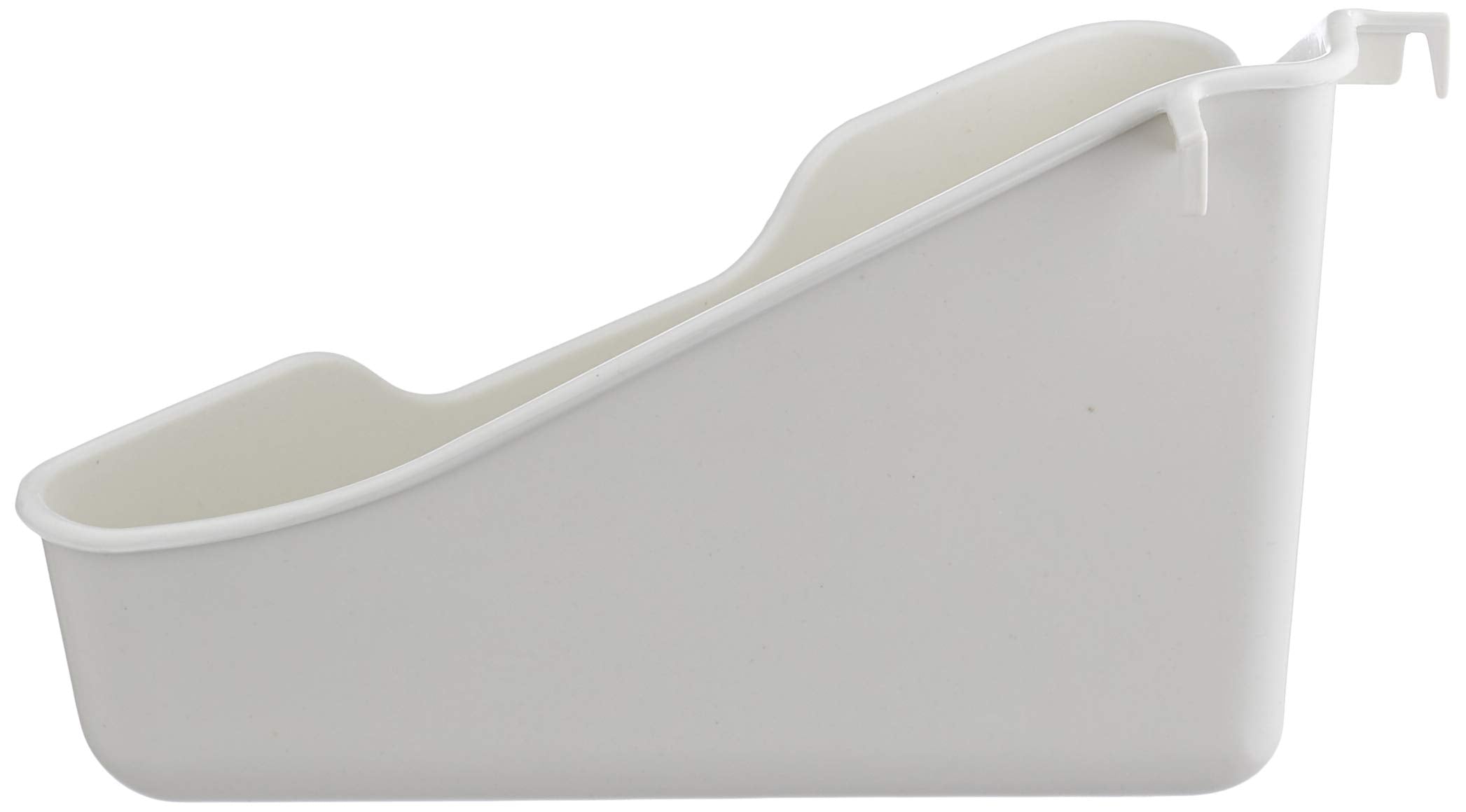 Little Friends Plastic Corner Litter Tray - Easy Clean, Fits Cage Corner | White