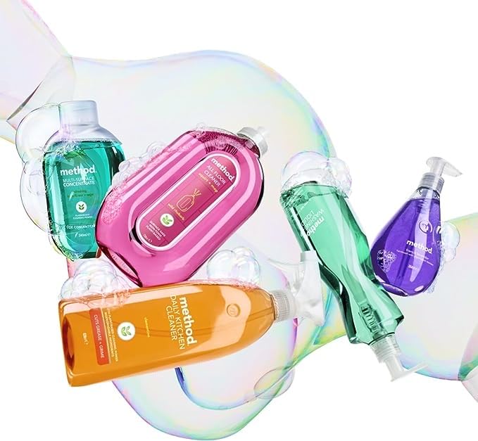 Method Washing Up Liquid Refill - Coconut Water Scent, Tough on Grease & Biodegradable Dish Soap