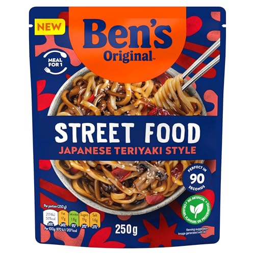Ben's Original - Street Food Japanische Nudeln nach Teriyaki-Art Fertiggericht (6x 250g) 6