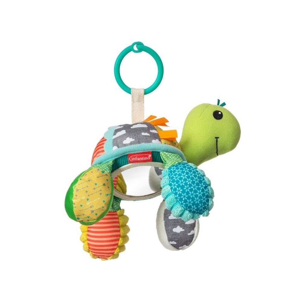 INFANTINO Go Gaga Turtle Activity Mirror - 3-in-1 Play, Sensory Development, Easy Clean, For Baby 1