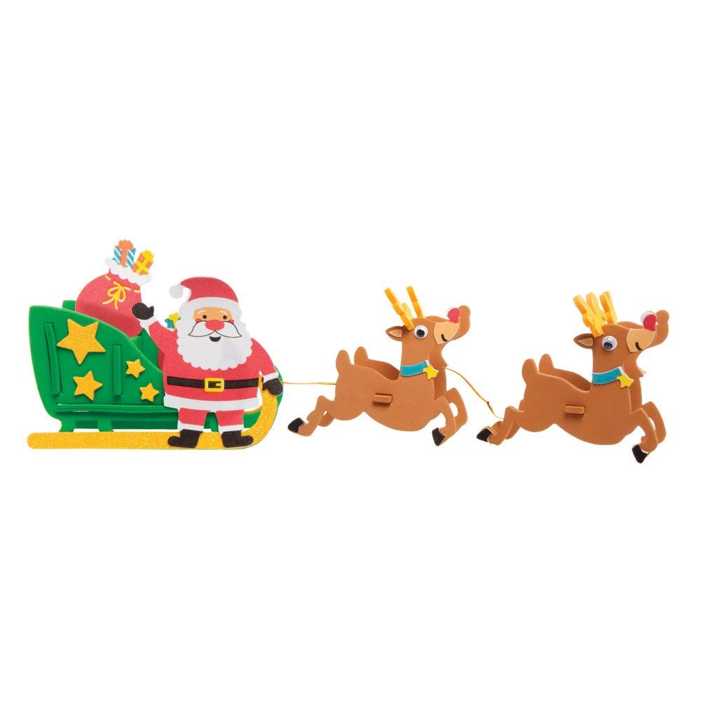 Baker Ross Reindeer & Sleigh Craft Kit - Christmas Arts & Crafts for Kids (Pack of 2) 8