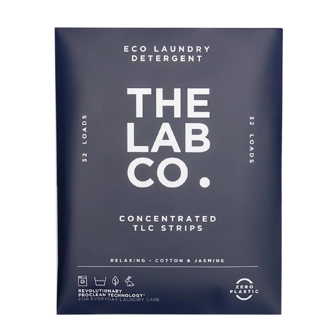 The Lab Co. Laundry Detergent Strips | Eco Ultra-Concentrate | Relaxing Scent | 32 Count