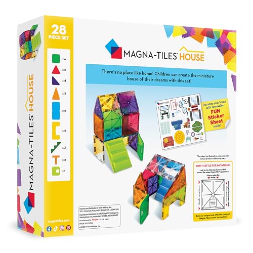 Magna-Tiles House 28 Piece Set - 3D Magnetic Building Tiles for Kids 3+ 10